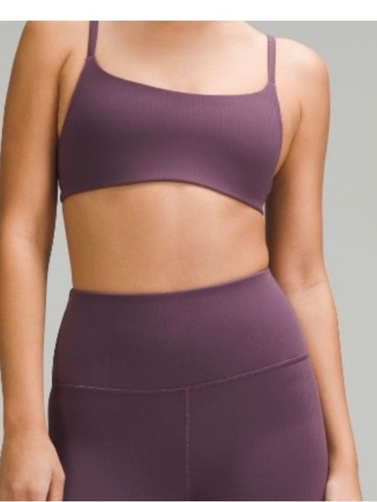 lululemon athletica Other - lululemon RIBBED Wunder Train Strappy Racer Bra- Plum Purple Size 12